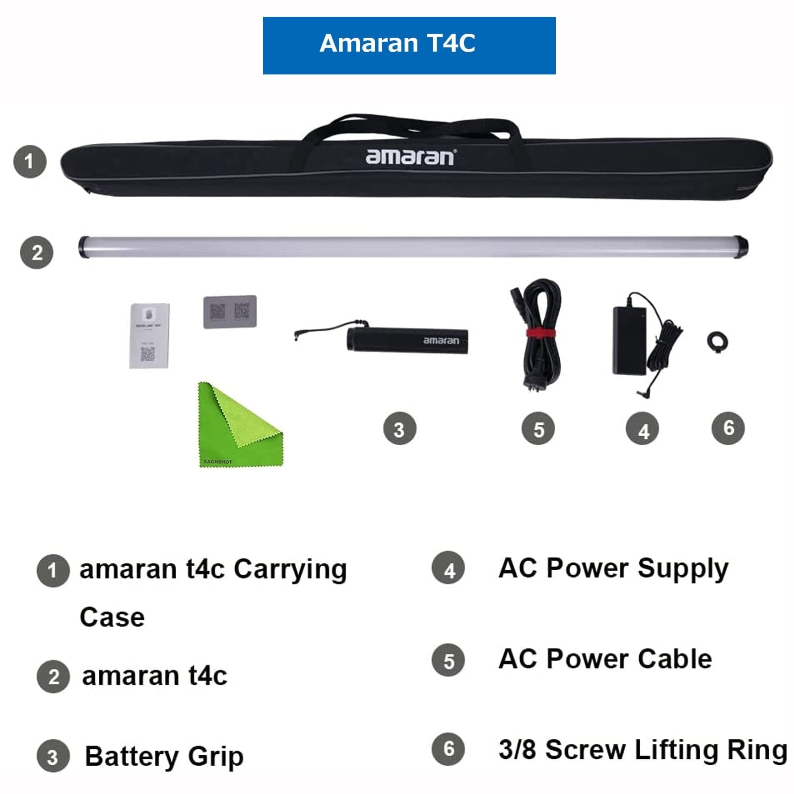 Aputure - Amaran T4C RGBWW Full-Color LED Tube Light,2500K~7500K Adjustable RGB Video Light Wand Stick,Cri 95+ TLCI 98+,15 Light Effects APP Control OLED Display - Serious Techies