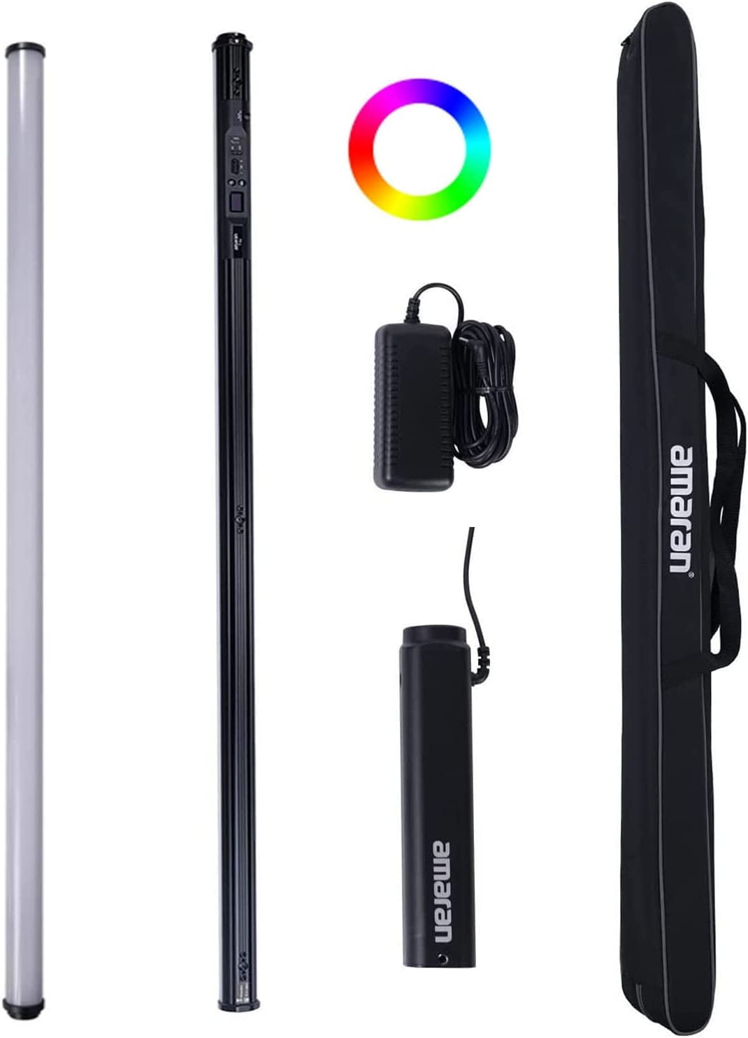 Aputure - Amaran T4C RGBWW Full-Color LED Tube Light,2500K~7500K Adjustable RGB Video Light Wand Stick,Cri 95+ TLCI 98+,15 Light Effects APP Control OLED Display - Serious Techies