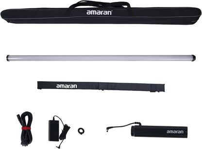 Aputure - Amaran T4C RGBWW Full-Color LED Tube Light,2500K~7500K Adjustable RGB Video Light Wand Stick,Cri 95+ TLCI 98+,15 Light Effects APP Control OLED Display - Serious Techies