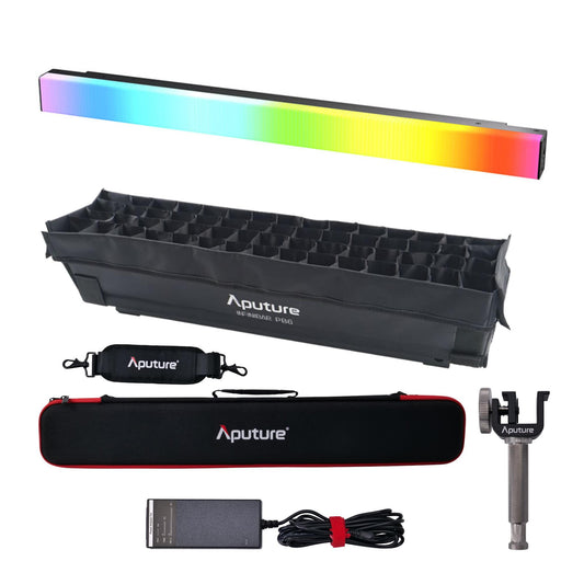 Aputure - Infinibar PB6 Flexible Wireless Versatile and Easy-To-Mount Pixel Bar Bundle with  INFINIBAR PB6 Rectangular LED Light Modifier Softbox with 45-Degree Grid (2 Items) - Serious Techies