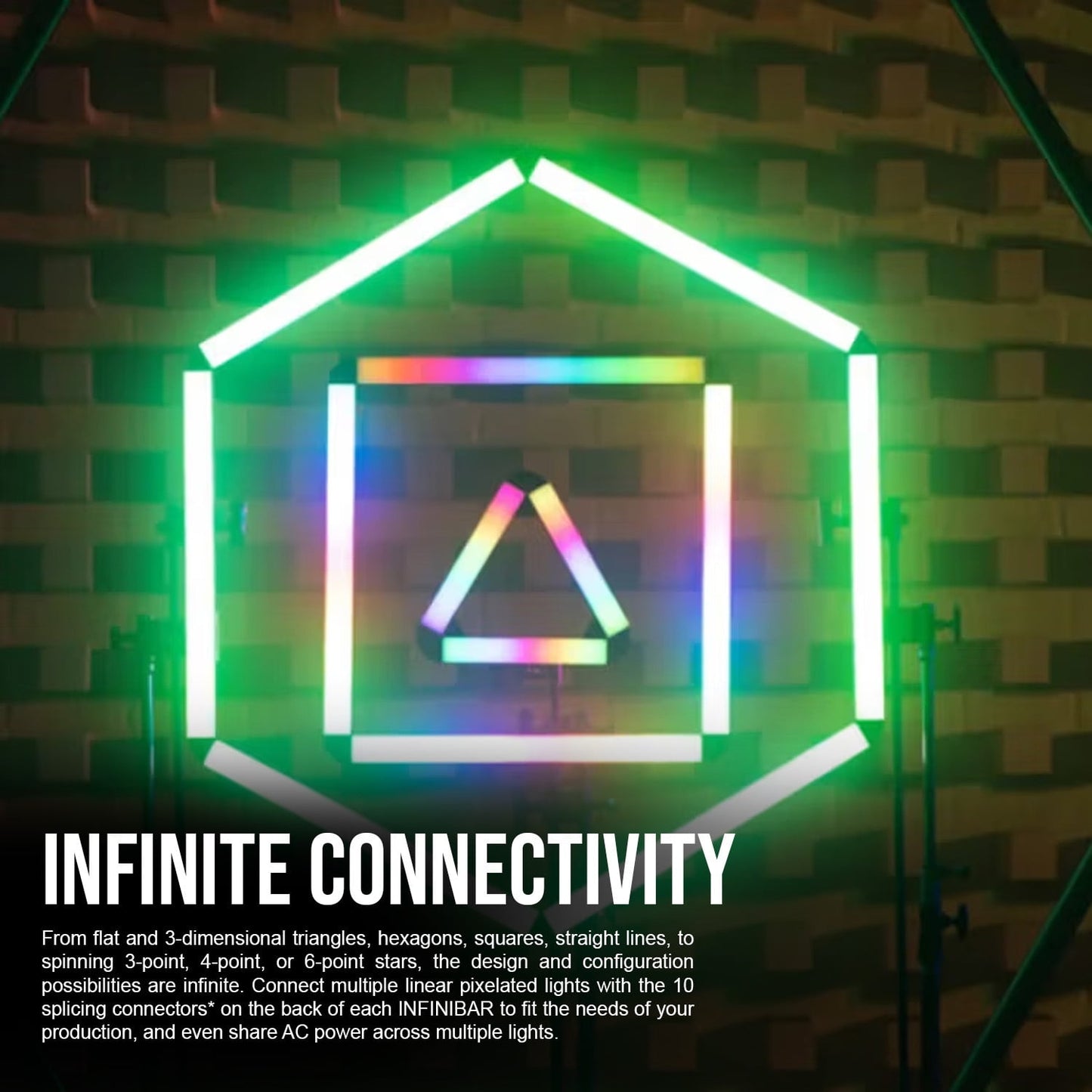 Aputure - Infinibar PB6 Flexible Wireless Versatile and Easy-To-Mount Pixel Bar Bundle with  INFINIBAR PB6 Rectangular LED Light Modifier Softbox with 45-Degree Grid (2 Items) - Serious Techies