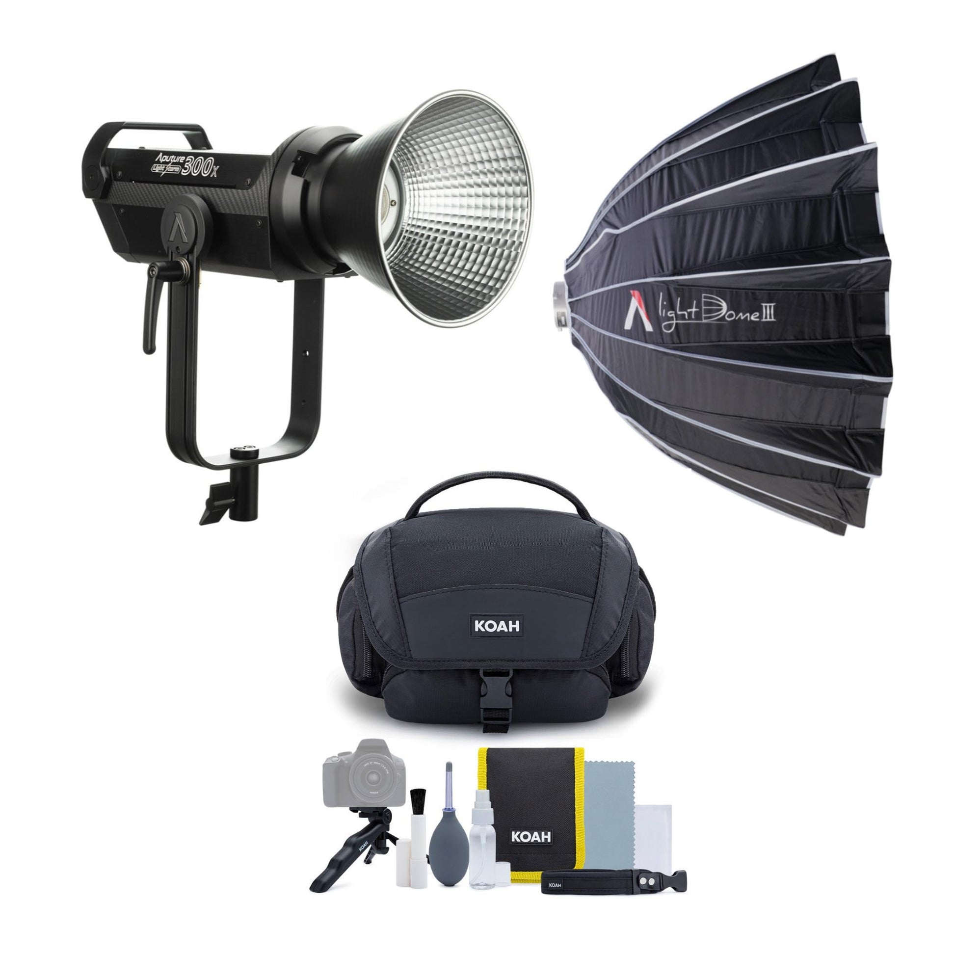 Aputure - LS 300X Bi-Color LED Monolight (V-Mount) with Dome and Accessory Kit - Serious Techies