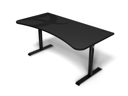 Arozzi - Arena Ultrawide Curved Gaming and Office Desk with Full Surface Water Resistant Desk Mat Custom Monitor Mount Cable Management Cut Outs under the Desk Cable Management Netting - Dark Grey - Serious Techies