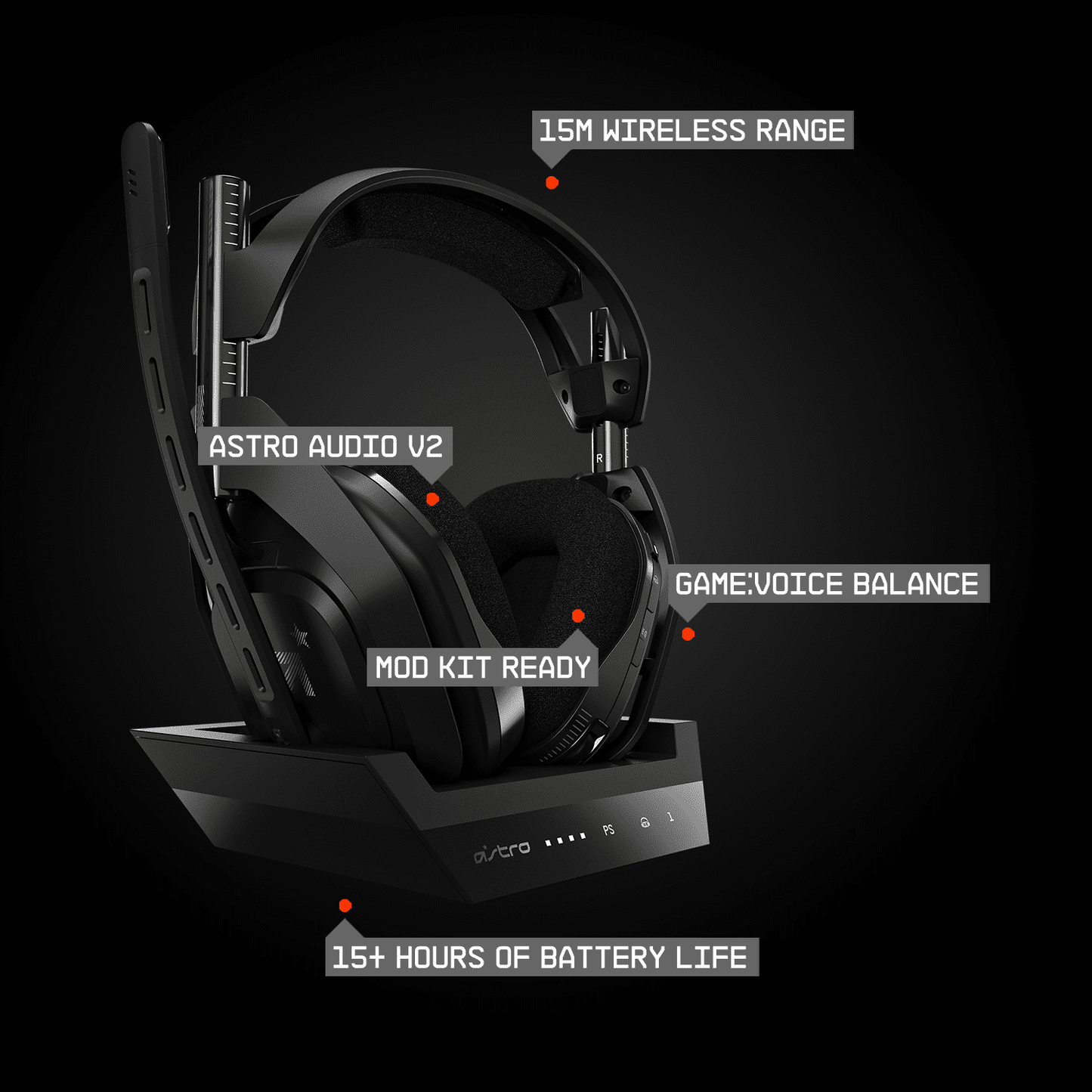 ASTRO - Gaming A50 Wireless + Base Station for Playstation 5, Playstation 4 & PC - Black/Silver - Serious Techies