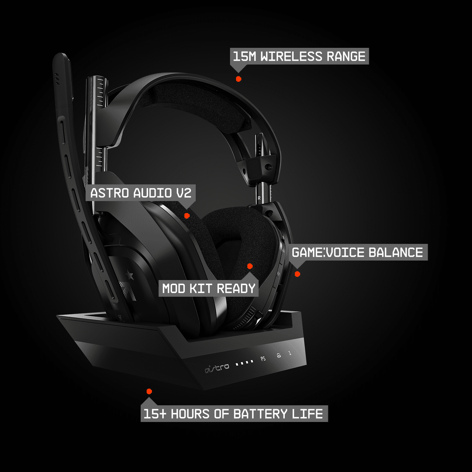 ASTRO - Gaming A50 Wireless + Base Station for Playstation 5, Playstation 4 & PC - Black/Silver - Serious Techies