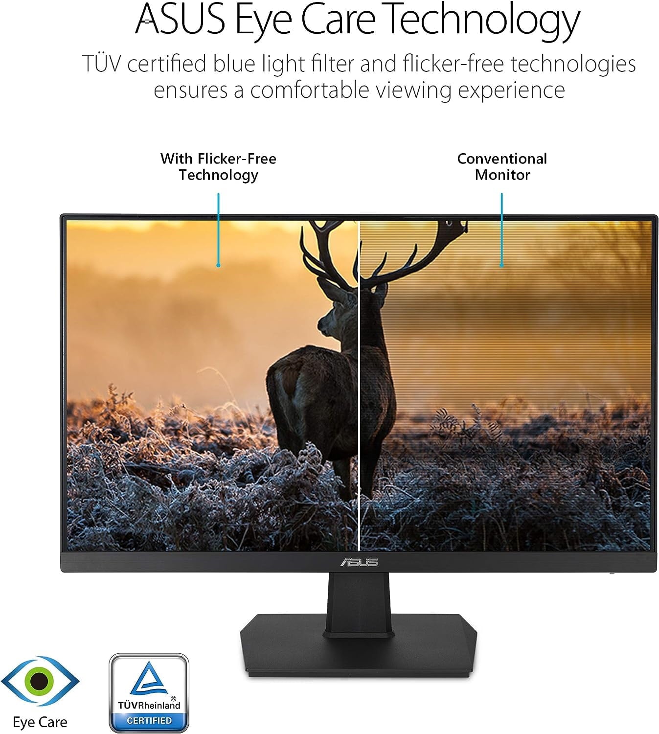 ASUS - 27" Eye Care Monitor VA27EHE Full HD, IPS, Frameless, 75Hz, Low Blue Light - Serious Techies