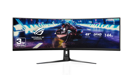 Asus - ROG Strix XG49VQ 49" Curved Gaming Freesync Monitor 144Hz Dual Full HD HDR Eye Care with DP HDMI Black - Serious Techies
