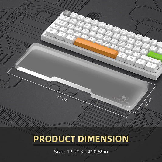 ATTACK SHARK - SELORSS Acrylic Keyboard Wrist Rest,Ergonomic Palm Rest,Anti-Slip Pad for Laptop,61-Key Keyboard - Serious Techies