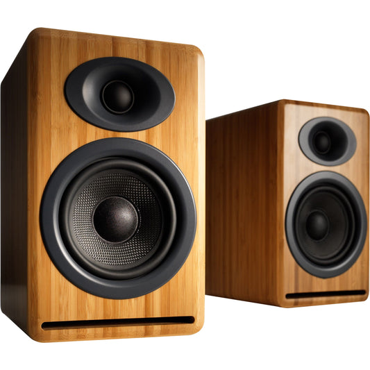 Audioengine - P4N 2-Way Shelf Mount, Wall Mountable, Stand Mountable Speaker, 125 W RMS, Caramel - Serious Techies