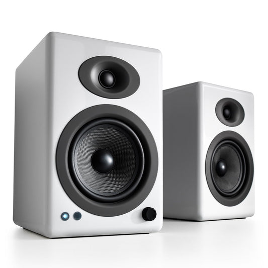 Audioengine - A5+ Classic Powered Bookshelf Speakers - Pair (White) - Serious Techies