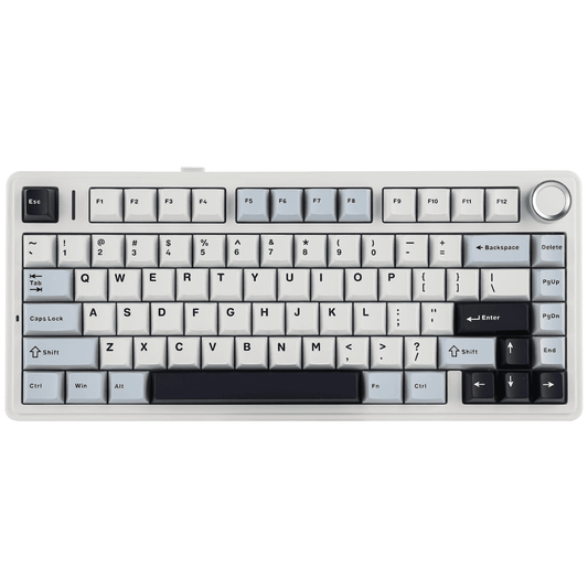 AULA - F75 75% Wireless Mechanical Gaming Keyboard, Hot Swappable, RGB Backlit, Bluetooth/2.4Ghz/Usb-C, Knob Control, Light Blue - Serious Techies