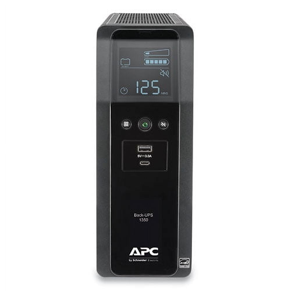 APC - UPS Battery Backup Surge Protector, 1350VA, 810W Uninterruptible Power Supply, Back-Ups Pro (BN1350M2) - Black - Serious Techies