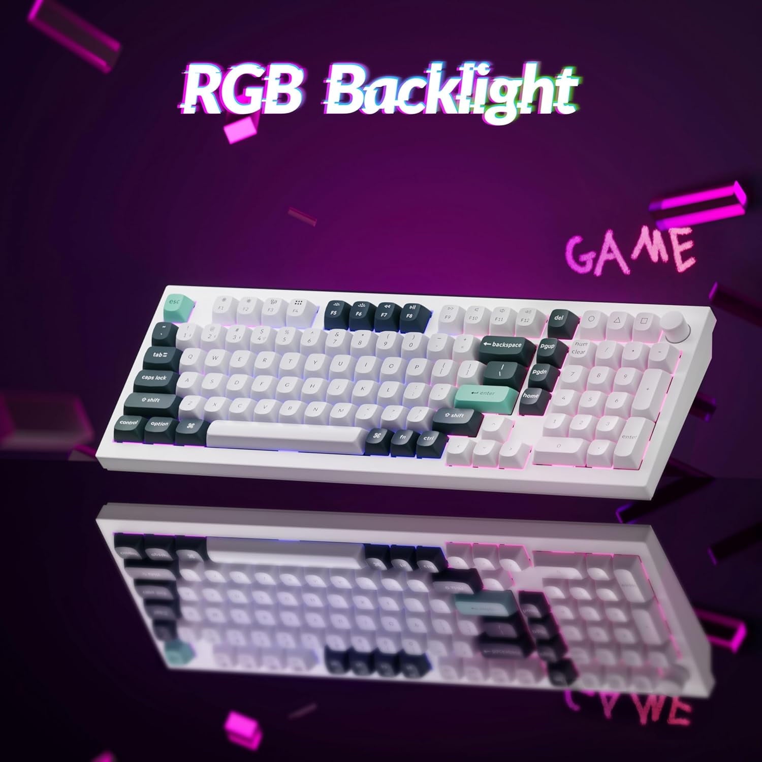 Keychron - Q5 HE Rapid Trigger Gaming Keyboard Wireless with Hall Effect Gateron Double-Rail Magnetic Switch Adjustable Actuation, 2.4 Ghz/Bluetooth/Wired QMK RGB Aluminum for Mac Windows Linux - White - Serious Techies