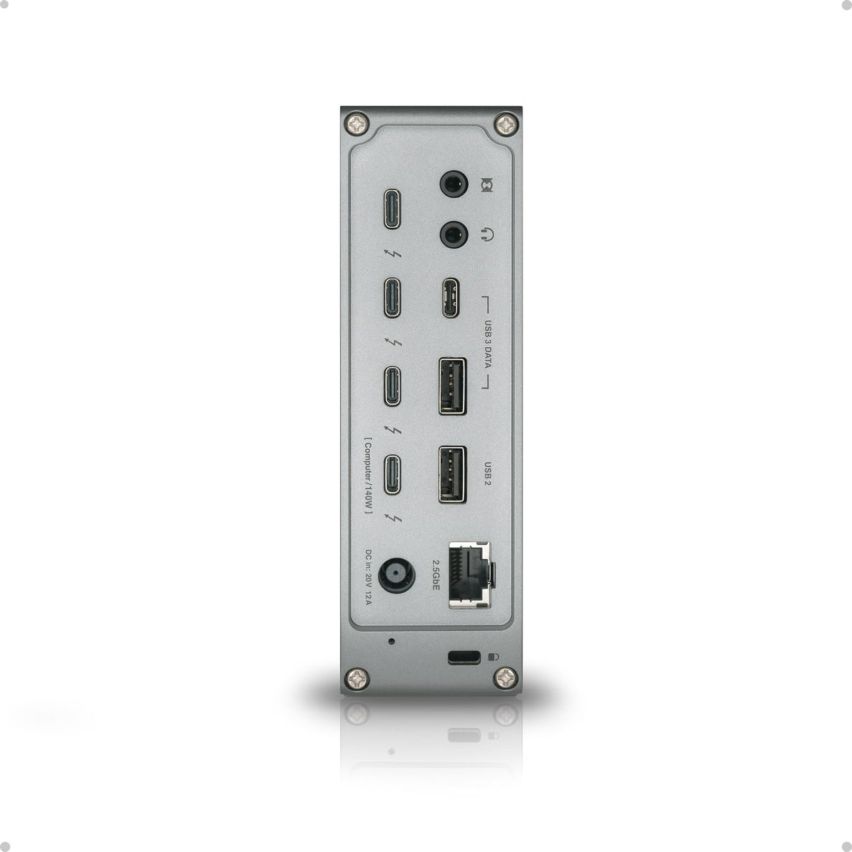 Caldigit -TS5 Thunderbolt 5 Dock - 15 Port, 140W Dedicated Host Charging, 80Gb/S Thunderbolt 5 X4, USB-C 10Gb/S X3, USB-A X2, 2.5Gbe, Dual 8K@60Hz, SD & Microsd UHS-II, 1M Braided Cable, 240W PSU - Serious Techies