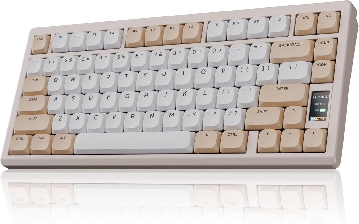 Chilkey - ND75 LP Low Profile Aluminum Mechanical Keyboard, 75 Percent Wireless Gaming Keyboard W/Screen, Tri-Mode, Quick Disassembly, RGB Backlit Key Board for Laptop Office PC (Black) - Serious Techies