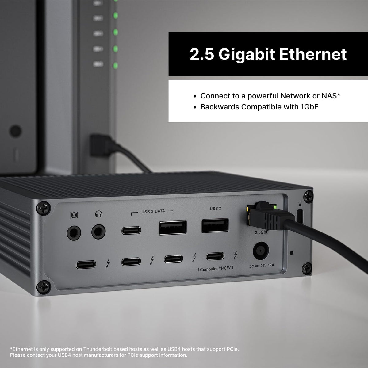 Caldigit -TS5 Thunderbolt 5 Dock - 15 Port, 140W Dedicated Host Charging, 80Gb/S Thunderbolt 5 X4, USB-C 10Gb/S X3, USB-A X2, 2.5Gbe, Dual 8K@60Hz, SD & Microsd UHS-II, 1M Braided Cable, 240W PSU - Serious Techies