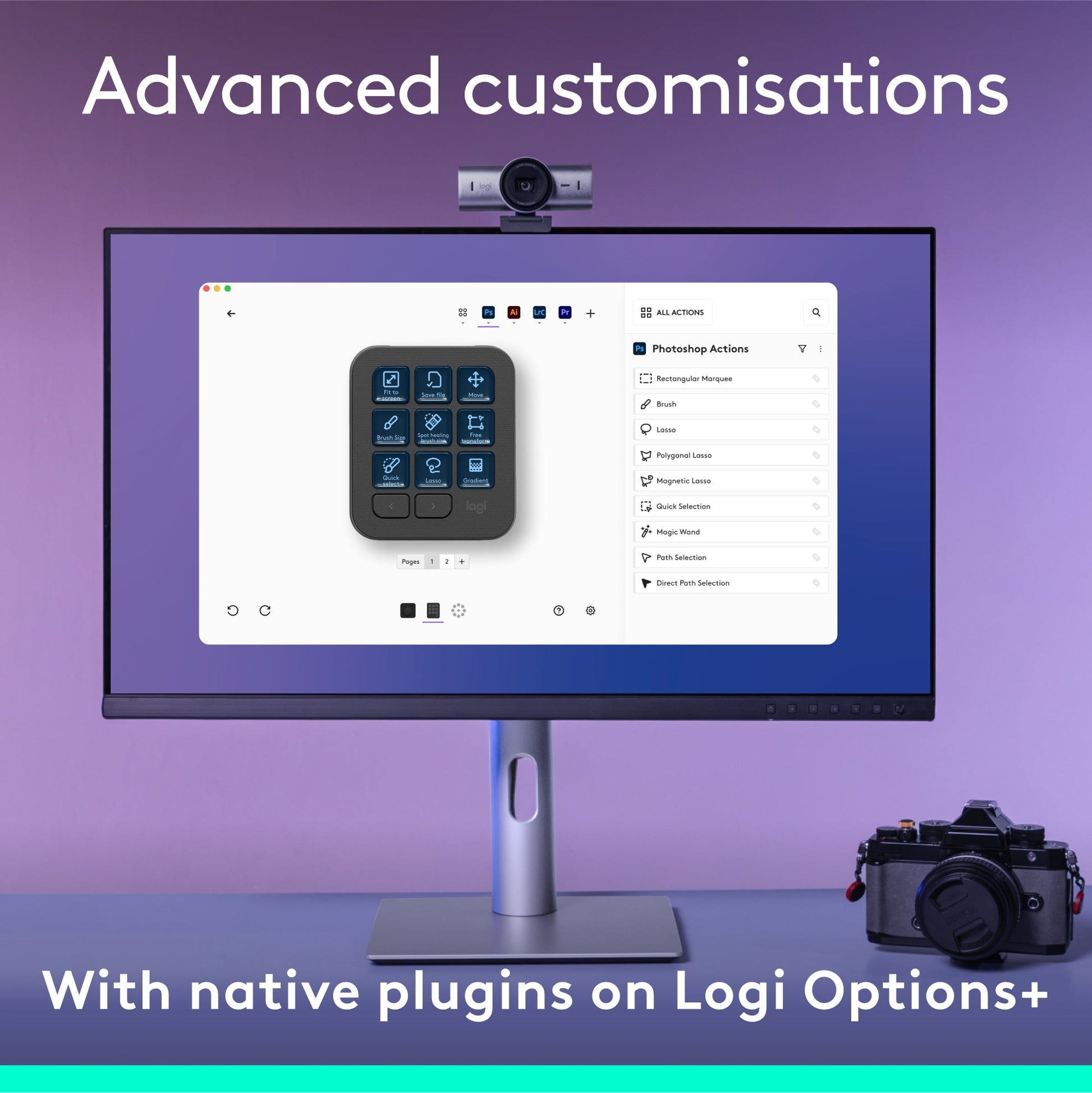 Logitech - MX Creative Console, Programmable Keypad with 9 Customizable LCD Keys and Control Dial for Graphic Design, Video Editing, Photography, Use with Adobe, Zoom, Spotify and More, Graphite - Serious Techies
