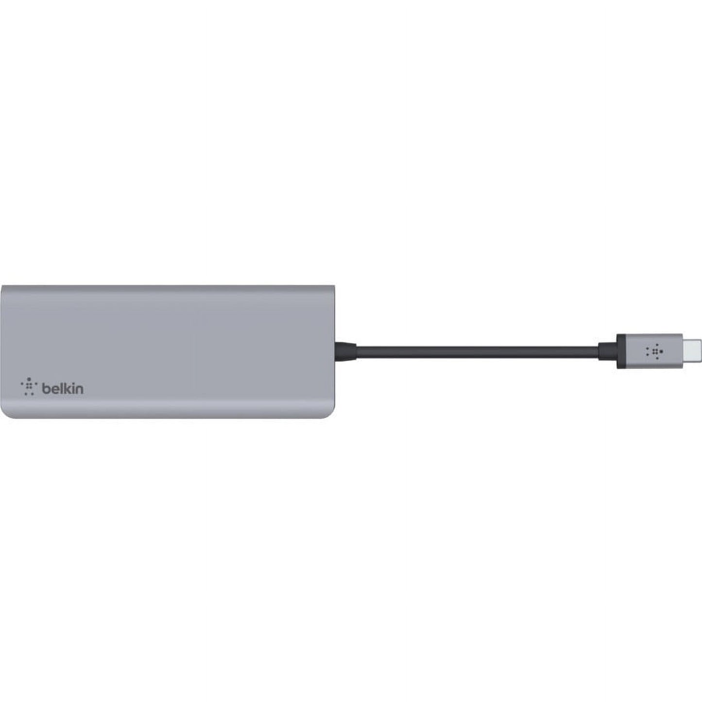 Belkin - USB-C Hub, 7-In-1 Multiport Docking Station - USB-C Docking Station for Macbook & Windows - 85W USB-C Power Delivery 3.0, 4K HDMI 1.4,2X USB-A 3.0, SD 3.0,Micro SD 3.0, & 3.5Mm Audio Jack, Gray - Serious Techies