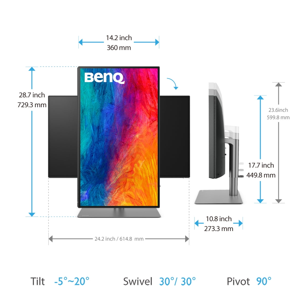 BenQ - Designvue 27" 4K Ultra HD LCD Monitor Dark Gray (PD2725U) -  Serious Techies