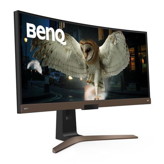 BenQ - EW3880R Premium Curved Ultrawide Monitor 38" WQHD W/ Remote | IPS | 2300R Curve | Hdri | Eye-Care Tech | Height, Swivel & Tilt | 2.1Ch W/ 8W Subwoofer | Displayport |HDMI | USB-C | USB Hub,Black - Serious Techies