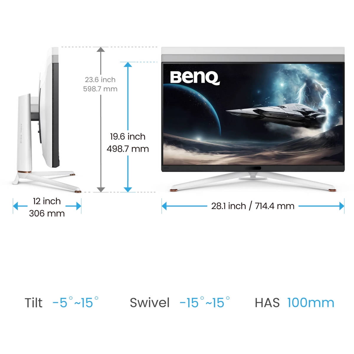 BenQ - MOBIUZ EX321UX 31.5" 16:9 4K Ultra HD 144Hz USB-C IPS LCD HDR Gaming Monitor, White - Serious Techies