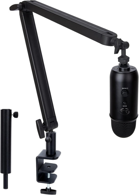 Blue Yeti - Boom Arm with Extension Tube - Mic Boom Arm Compatible with Blue Yeti, Adjustable Boom Height Microphone Stand Mic Arm for Hyperx Quadcast, Shure MV7, Rode, and Most Gaming Mics - Serious Techies