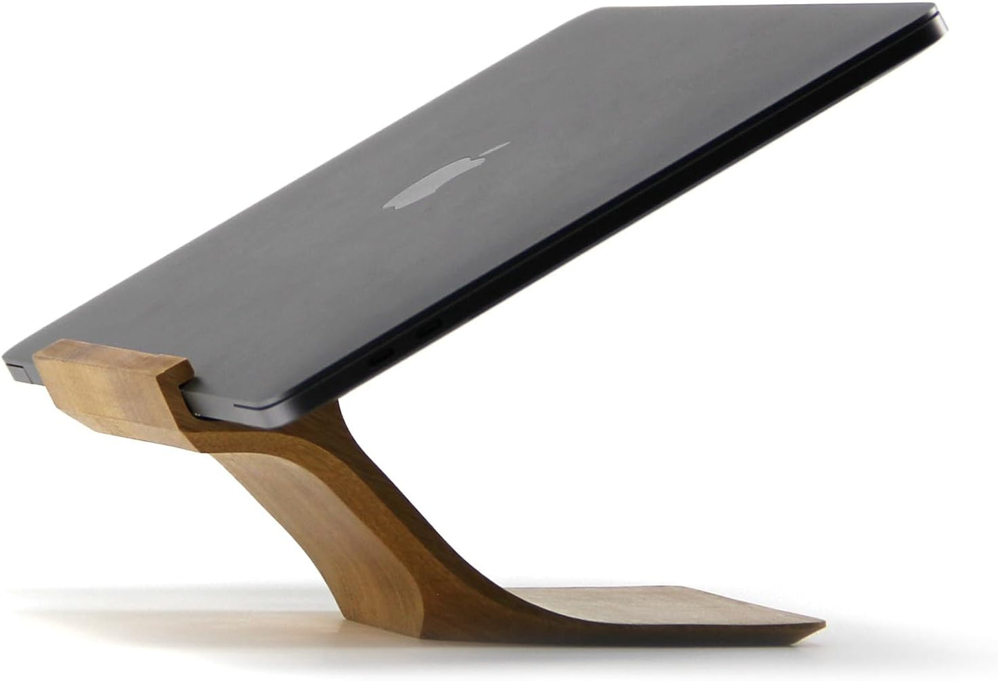 XDK - Wood Laptop Stand for Desk, Ergonomic Height Riser for Notebook Computer up to 15 Inches, Wooden Holder for Macbook/Aluminum Laptops - Serious Techies