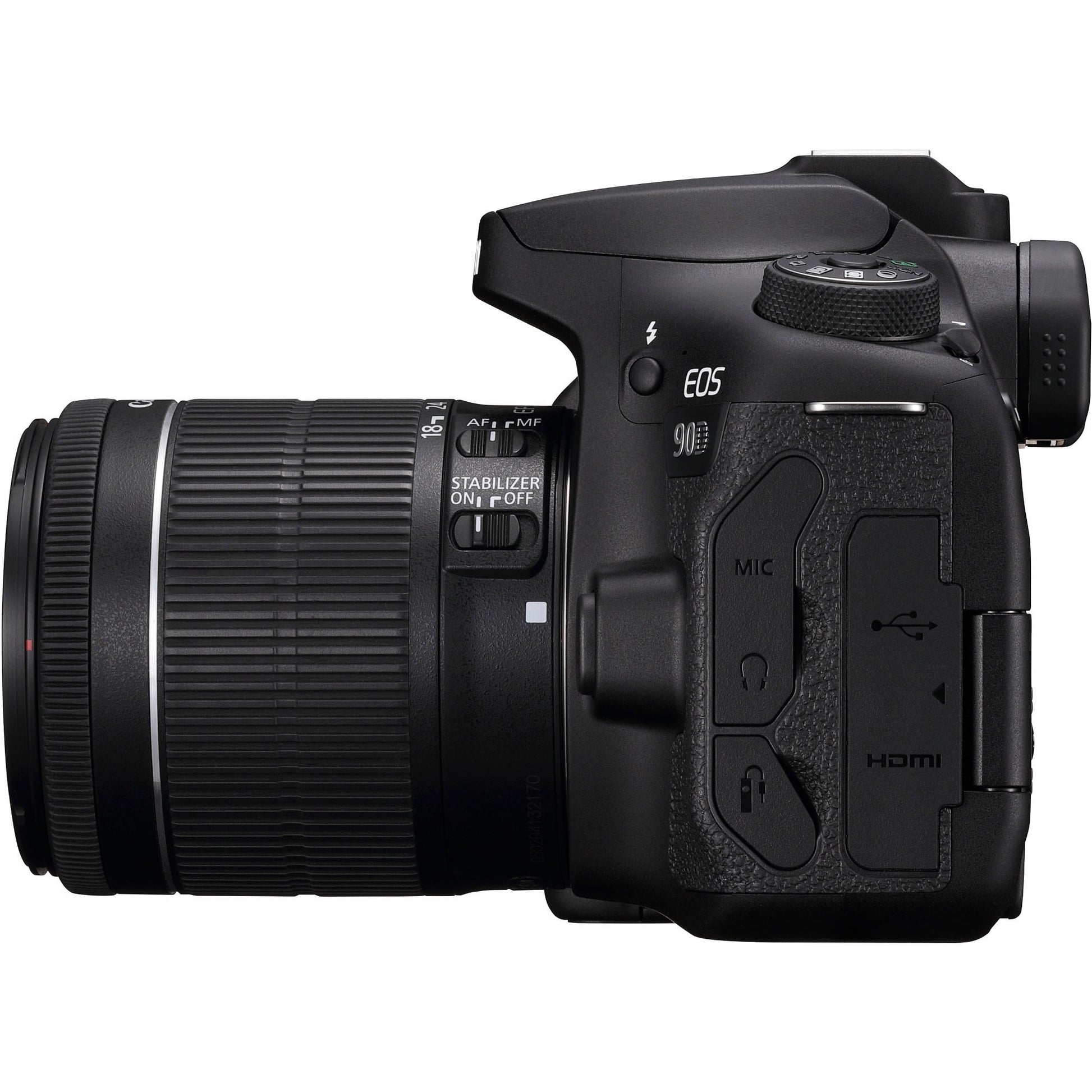 Canon - EOS 90D - Digital Camera - SLR - 32.5 MP - 4K / 30 Fps - 7.5X Optical Zoom EF-S 18-135Mm IS USM Lens - Wi-Fi, Bluetooth - Serious Techies