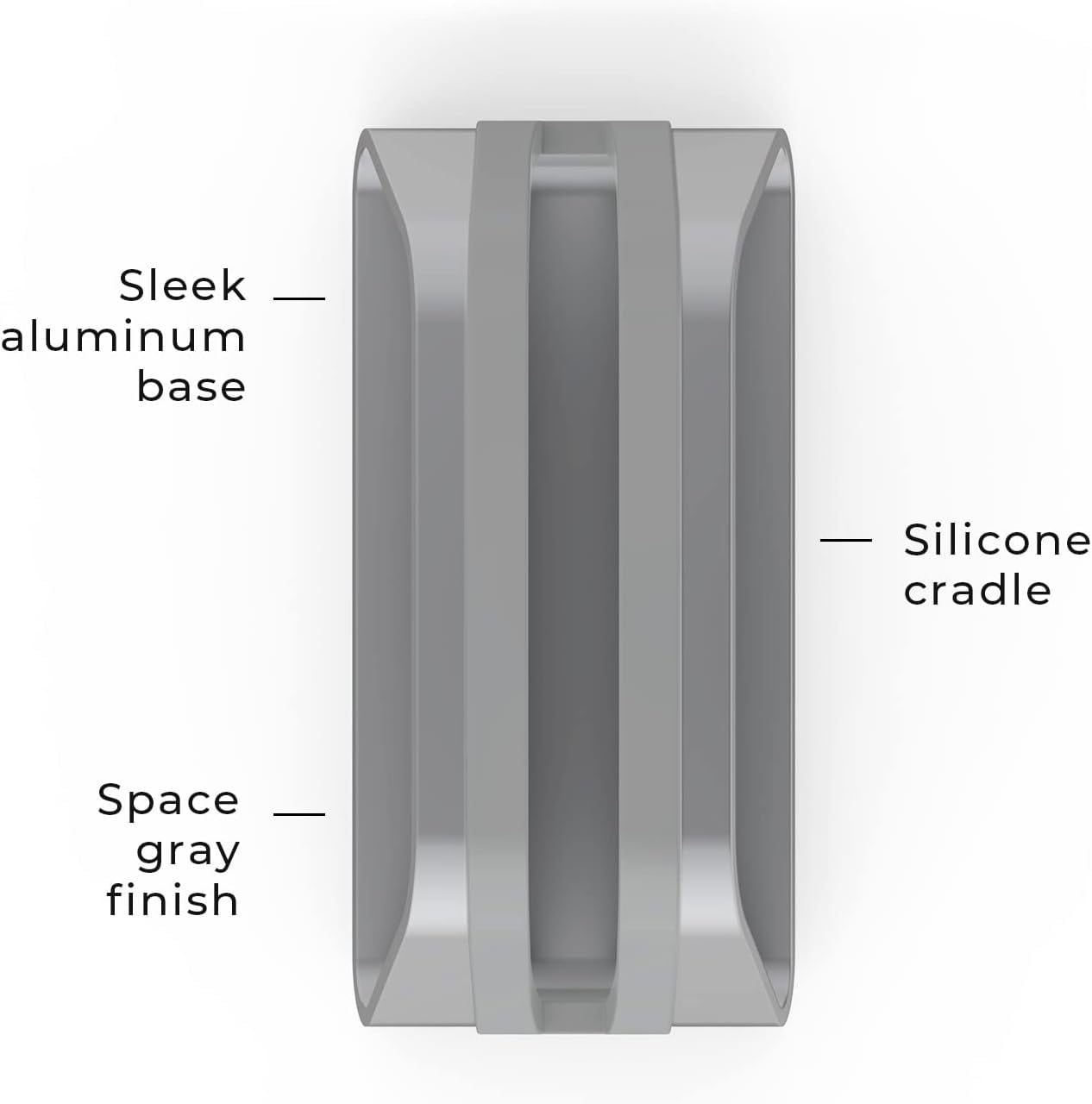 HumanCentric -  Aluminum Vertical Laptop Desk Stand/Holder for Macbook, Macbook Pro , Macbook Air , Space Gray - Serious Techies