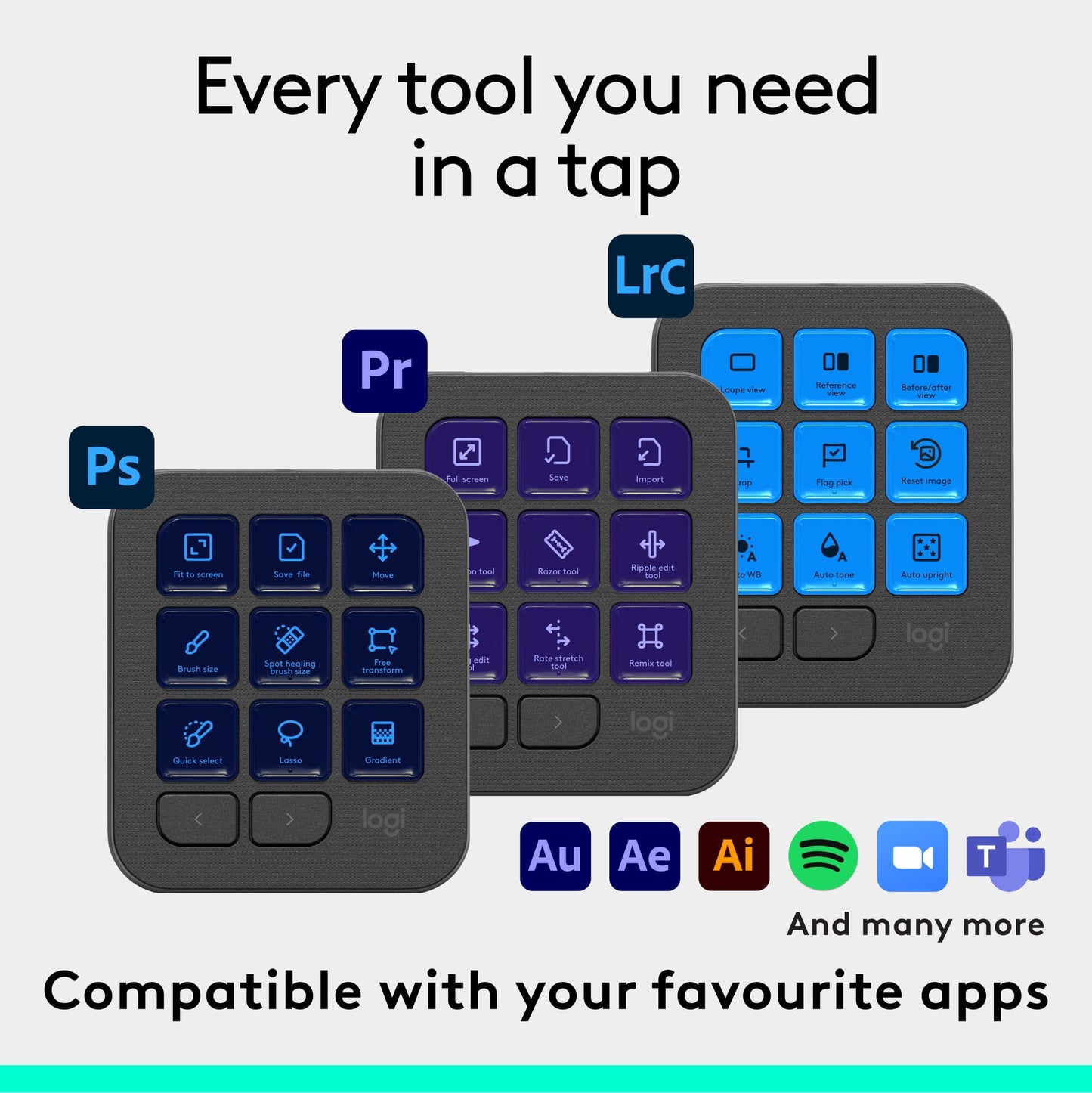 Logitech - MX Creative Console, Programmable Keypad with 9 Customizable LCD Keys and Control Dial for Graphic Design, Video Editing, Photography, Use with Adobe, Zoom, Spotify and More, Graphite - Serious Techies