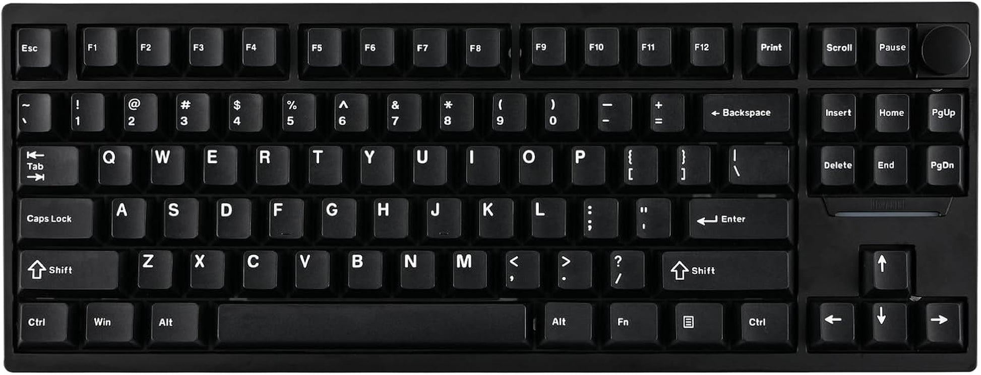 EPOMAKER - P87 TKL Aluminum Wireless Gaming Keyboard, QMK/VIA Programmable, 87% Bluetooth/2.4Ghz/Usb-C, with CNC Metal Knob and RGB Backlight (Black, Wisteria Tactile Switch) - Serious Techies