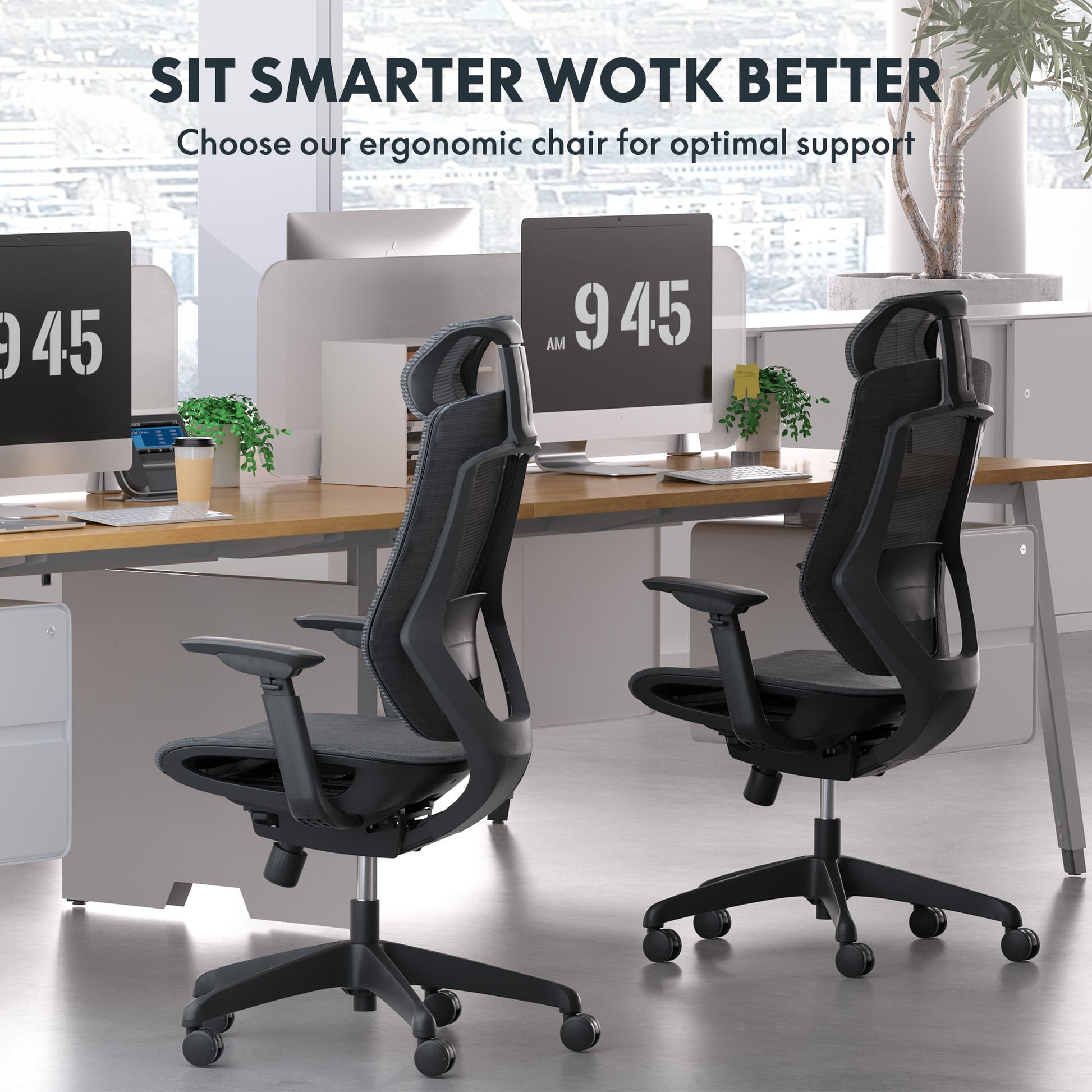 FlexiSpot - 500 LBS Big and Tall Office Chair, Heavy Duty Mesh Ergonomic Chair with High Back, 4D Armrest, Lumbar Support and Tilt Function for Home Office, Black - Serious Techies