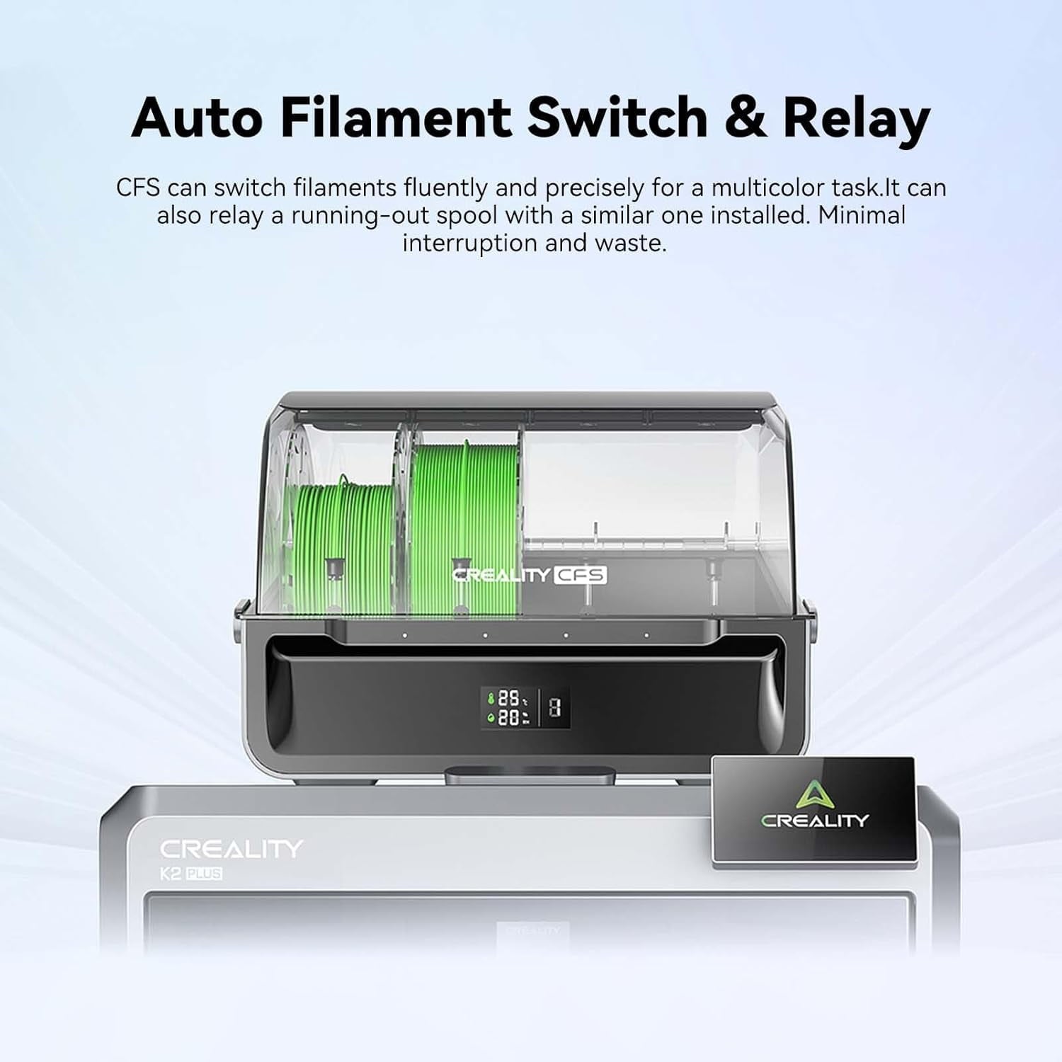 Creality - Filament System-Cfs 16 Colors Auto Filament Identification & Switch & Relay for K2 Plus - Serious Techies