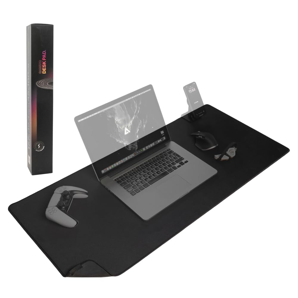 DELTAHUB - Gaming Desk Pad Protector - Mouse Pad,Office Desk Mat, Non-Slip Neoprene Top, Desk Blotter,Laptop Desk Pad,Waterproof Desk Writing Pad (Large) ‎11 x 24.8 x 0.1 inches C86 - Serious Techies