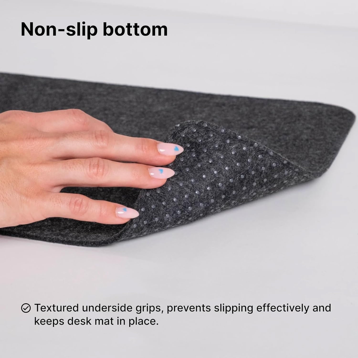DELTAHUB - Minimalistic Felt Desk Protective Pad, Anti-Fray, Anti-Slip, Easy to Clean, Easy Glide, Long Lasting, Sleek Design, Comfortable, Resistant, Desk Mat, PC, Mac, Laptop - Small (11X25Inch) - Serious Techies