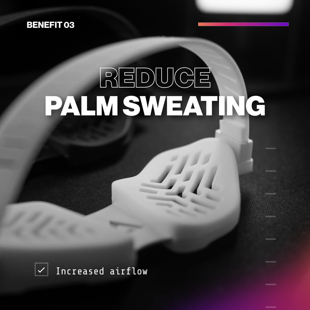 DELTAHUB - Carpio G2.0 - Advanced Ergonomic Right-Handed Gaming Wrist Rest for Mouse - Superior Support for Serious Gamers - Anti-Fatigue, Smooth Glide (Large, Right, White) - Serious Techies