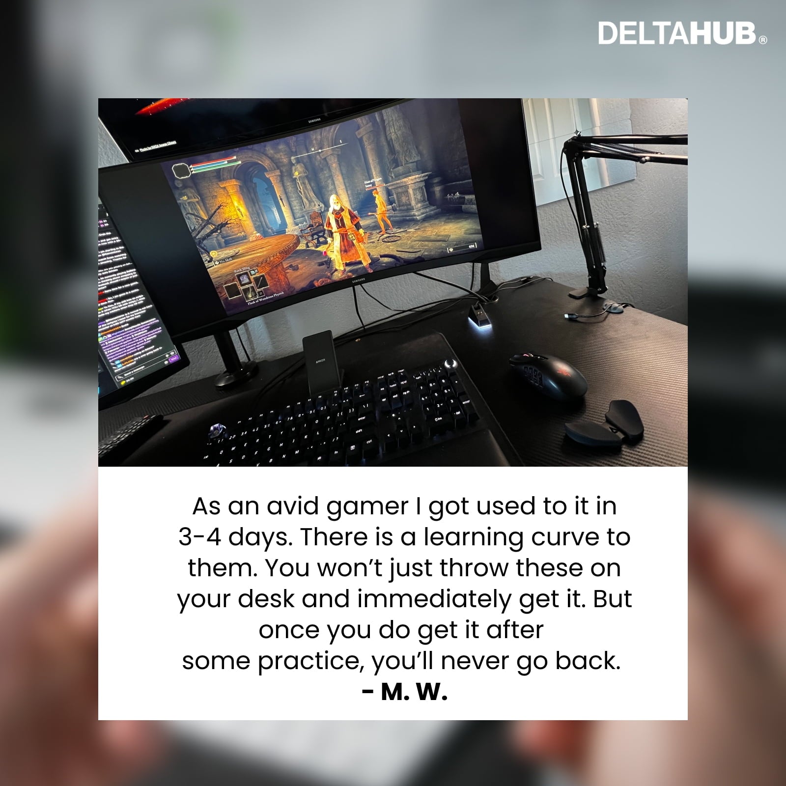 Carpio 2.0 - Left-Handed Truly Ergonomic Wrist Rest for Mouse, Carpal Tunnel Support, Pain Relief, Anti-Fatigue, Easy Glide, Sleek, Office Computer, Laptop, Gaming - Large, White - Serious Techies