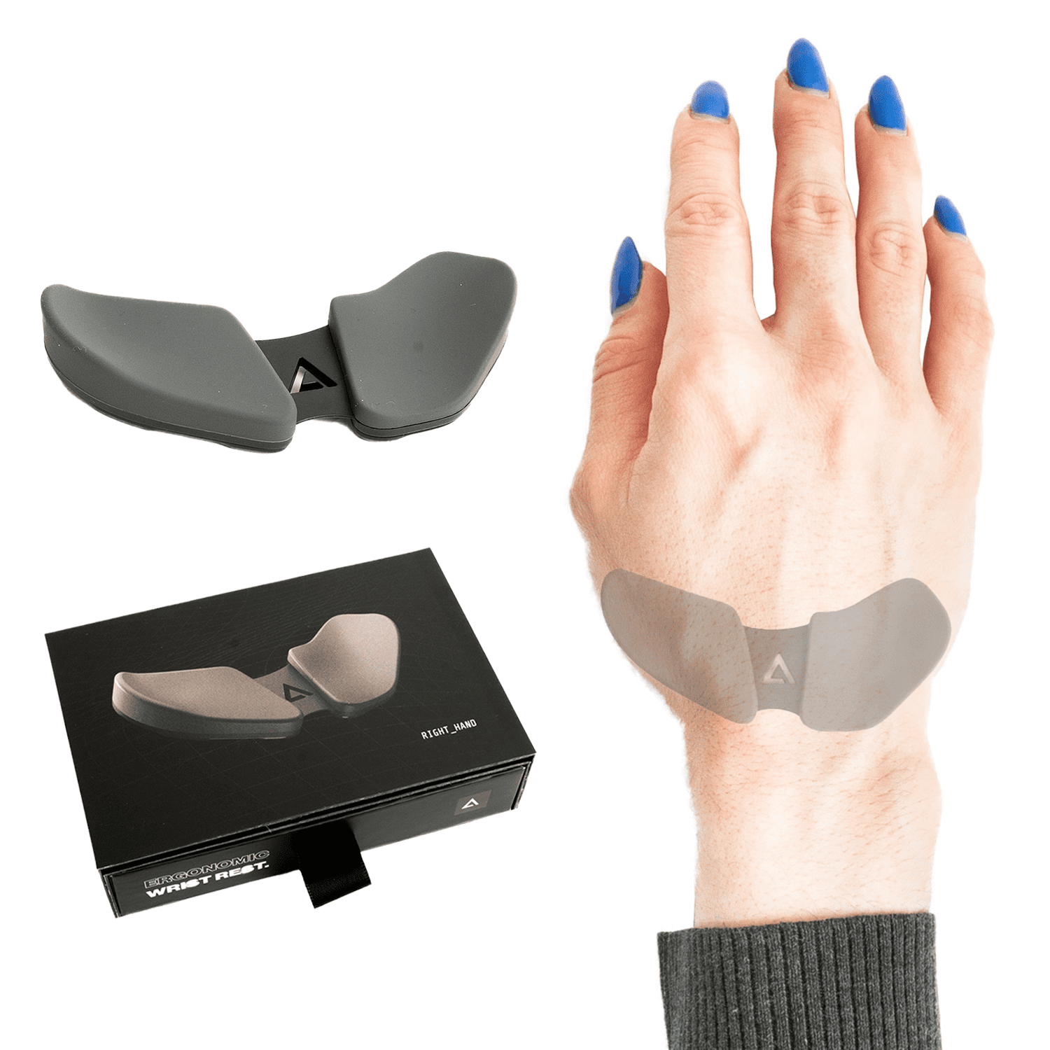 Carpio 2.0 - Left-Handed Truly Ergonomic Wrist Rest for Mouse, Carpal Tunnel Support, Pain Relief, Anti-Fatigue, Easy Glide, Sleek, Office Computer, Laptop, Gaming - Large, White - Serious Techies