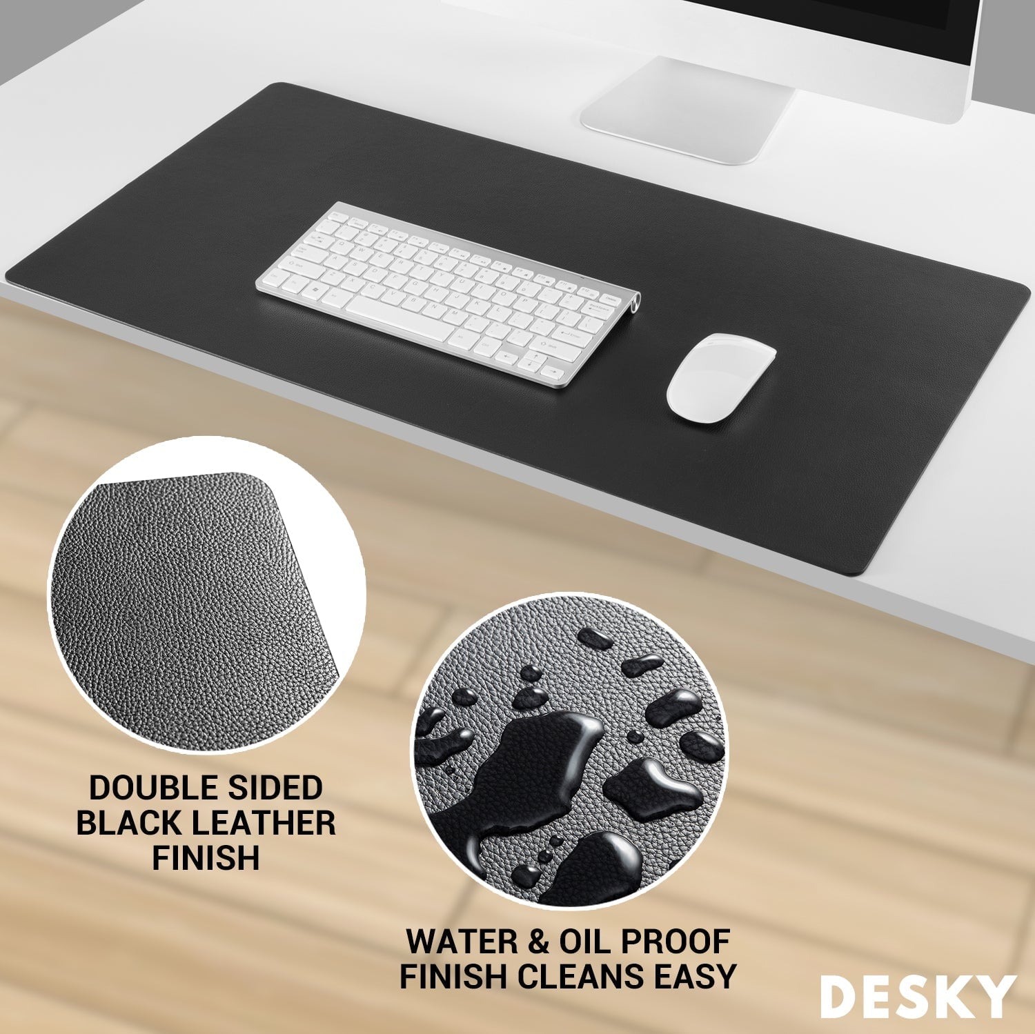 Leather Desk Mat - Medium 23.6 X 13.8 Inches - Serious Techies
