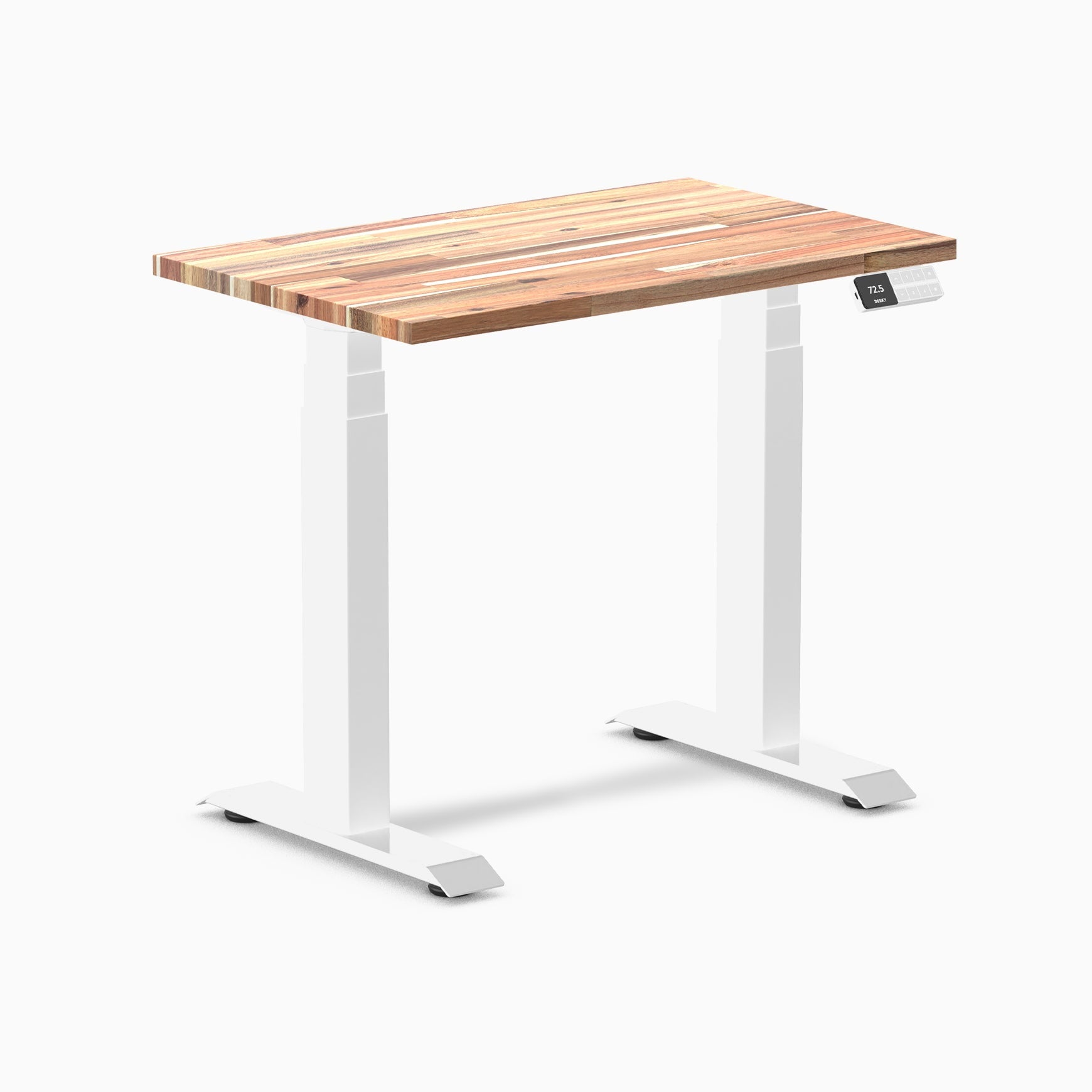 Desky - Dual Mini Softwood Sit Stand Desk - Acacia / 32" X 20" / Space Gray - Serious Techies