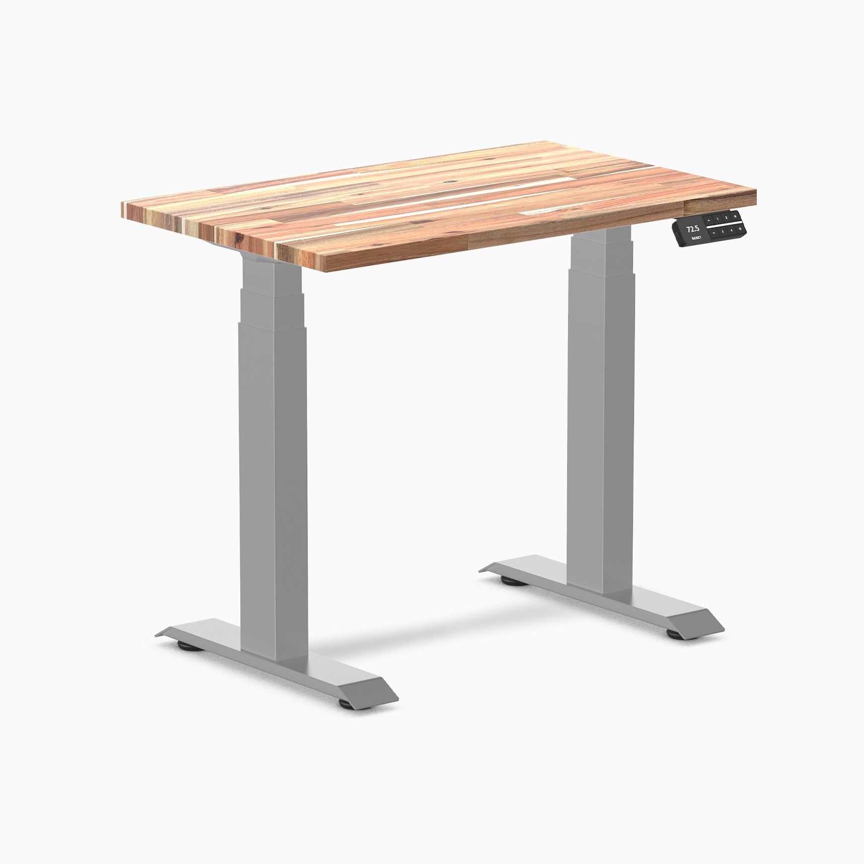 Desky - Dual Mini Softwood Sit Stand Desk - Acacia / 32" X 20" / Space Gray - Serious Techies