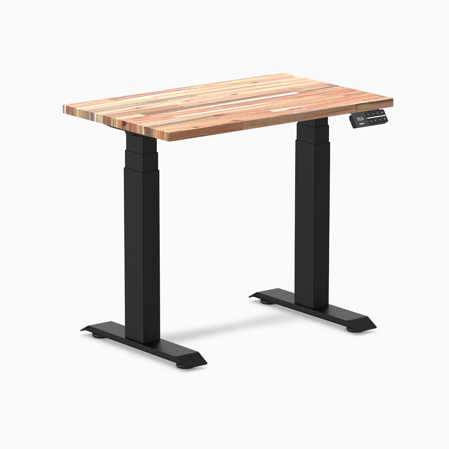 Desky - Dual Mini Softwood Sit Stand Desk - Acacia / 32" X 20" / Space Gray - Serious Techies