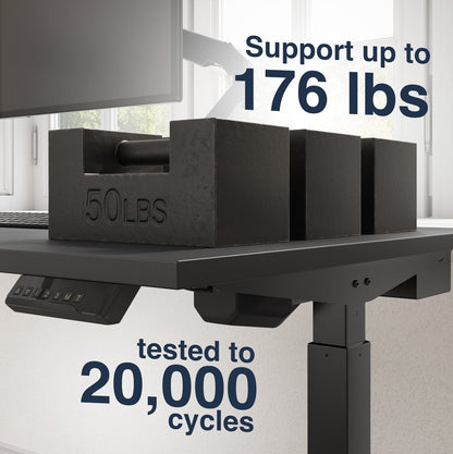 Desky - Single Sit Stand Desk - Black / 59"X29.5" / Black - Serious Techies