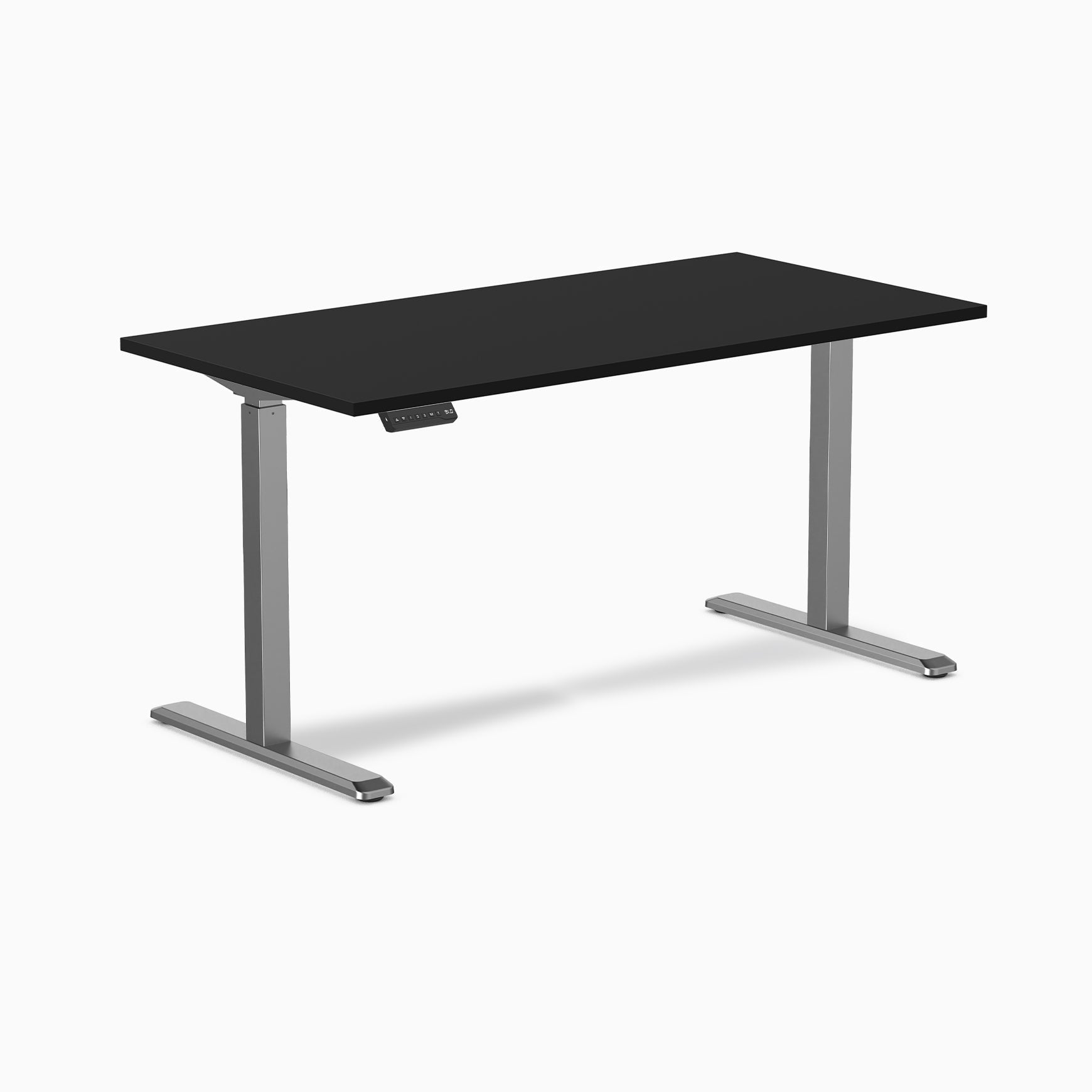 Desky - Single Sit Stand Desk - Black / 59"X29.5" / Black - Serious Techies