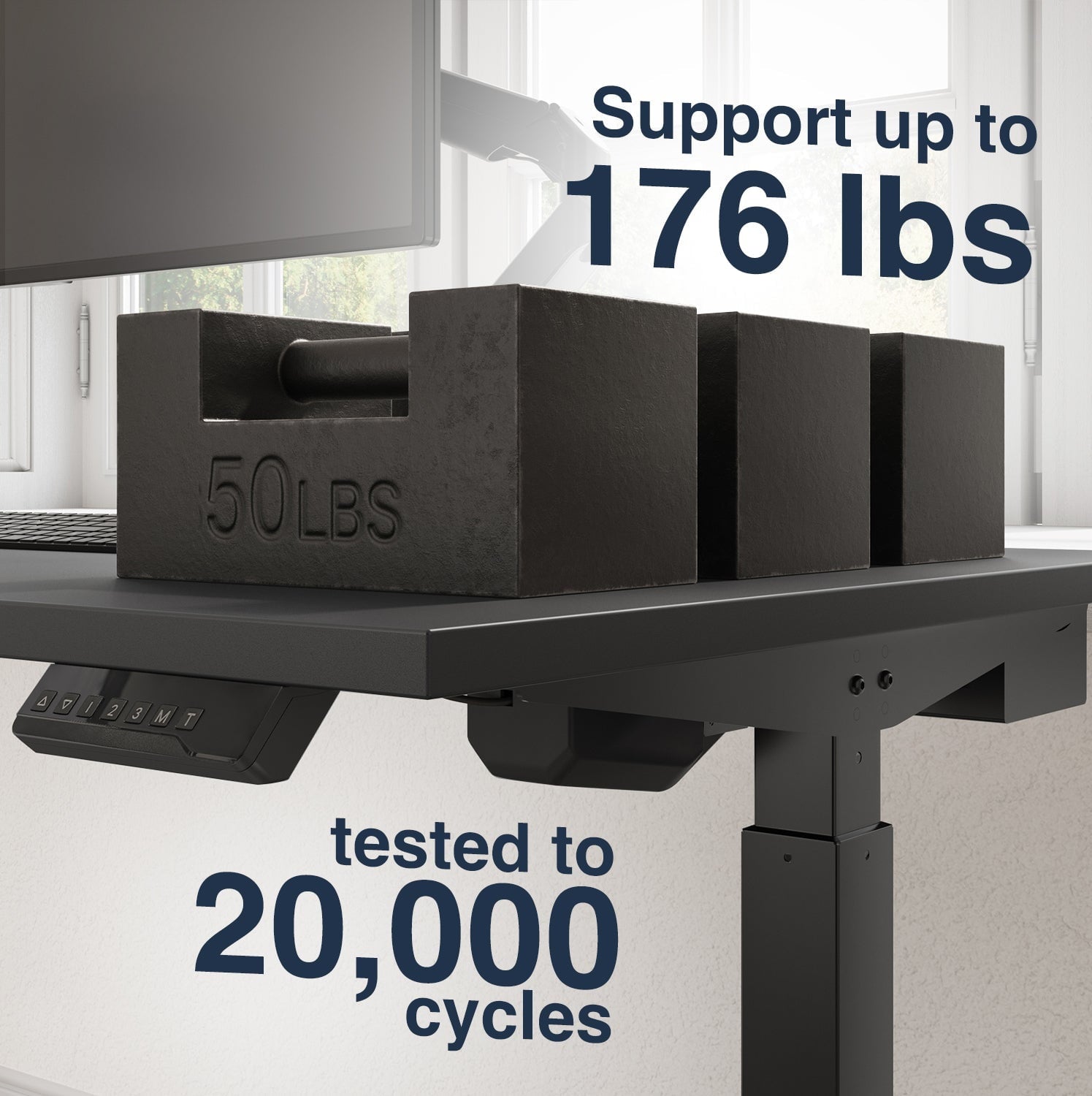 Desky - Single Sit Stand Gaming Desk - Black / 70.9" X 29.5" / Black - Serious Techies