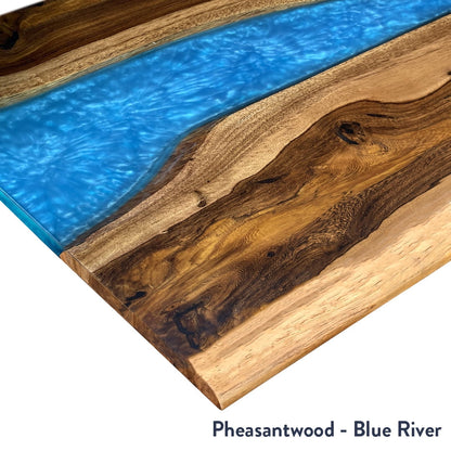Desky - Dual Resin Hardwood Sit Stand Desk - Walnut Emerald River / 72 X 30 Inches / Space Gray - Serious Techies