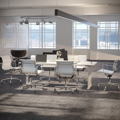 Desky - Quad Sit Stand Desk Frame - White - Serious Techies