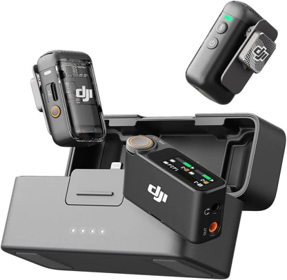 DJI - Mic 2, Wireless, Noise Cancelling Lavalier Microphone, Black, 1 - Serious Techies