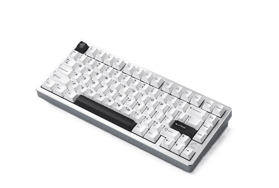 Drop - Rainy75 Mechanical Keyboard, Standard, Silver, HMX Violet Linear Switches - Serious Techies