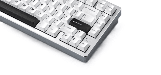 Drop - Rainy75 Mechanical Keyboard, Standard, Silver, HMX Violet Linear Switches - Serious Techies